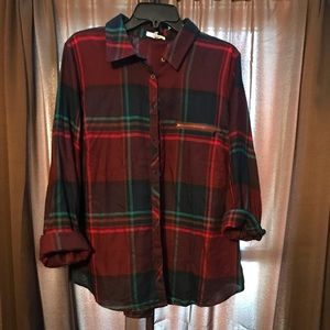 Maurice’s size 1 flannel button down NWOT